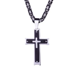 Mens Cross Hanger Rvs Christian Jesus Crucifix Charm Bike Collier voor Dames Punk Sieraden Gift