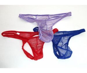 Mens cthru Tback Thong G3267 Narrowcound geslepen zakje klein zakje limiet dekking ondergoed zie via mesh polyester1459874