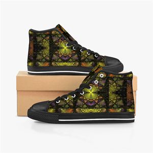 Mens aangepaste schoenen Designer canvas dames sneakers handgeschilderde marine mode midden trainer