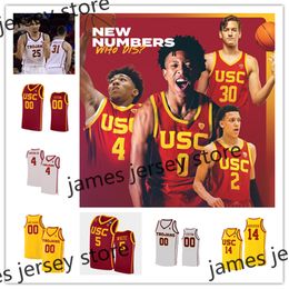 Mens Custom USC Trojans Basketball Jersey 1 Nick Young 10 Demar DeRozan 24 Brian Scalabrine 31 Cheryl Miller 33 Lisa Leslie 4 Kevin Porter Jr. 13 Charles Obannon Jr.