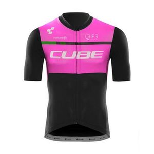 Heren Wielrens Jersey Zomer Cube Team Cycle Kleding Ademend Korte Mouwen Racing Bike Kleding MTB Fiets Shirt Fietsen Tops Buitensporten Uniform Y21112501