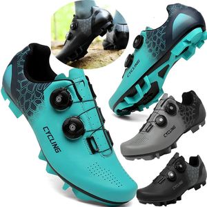 Chaussures à vélo pour hommes pratiques doubles boucles rotatives de montagne chaussures routes chaussures de cyclisme sportives extérieures et chaussures de loisirs 240417
