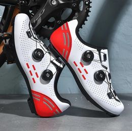 Zapatillas de ciclismo para hombre, botas de bicicleta de carretera de velocidad, zapatos de fibra de carbono MTB, zapatos atléticos de carreras para exteriores SPD, zapatos de carreras de montaña para mujer