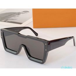 Lunettes de soleil pour hommes cyclone Z2188 Fashion Classic Black Frame Square Lens 4 Swarovski Element