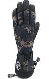 Gants de ski camouflage gris foncé pour hommes, extra chauds, imperméables 10K, gants et mitaines de cyclisme pour l'équitation et le snowboard pour l'hiver Outdo6376074