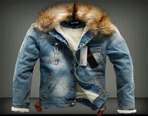 Veste en toison de denim pour hommes