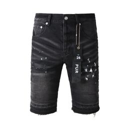 Heren Denim Shorts Black Street Highqualiry Ademende Jean Pur Shorts Designer Street Sports Short Pants