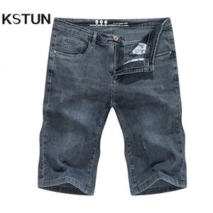 Shorts de denim pour hommes Summer slim silhoux soft confortant pantalon décontracté hommes jeans jeans mode jeans masculin 240325