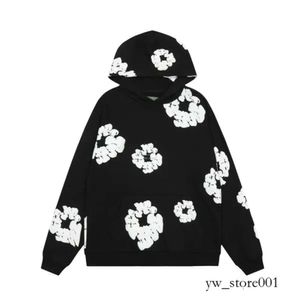 Heren denim tieners sweatsuit ontwerper hoodie voor vrouw mannen katoen denim sweatshirt unisex oversized hoody denim teaes trendy hiphop sweatshirt 3077
