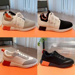 Heren vertrekken Sneakers Platform Bouncing Trainers Woman Leather Trendy Gebreide gaas Casual schoenen Flex Sneakers Casual Sports Shoes 35-46 met doos No439