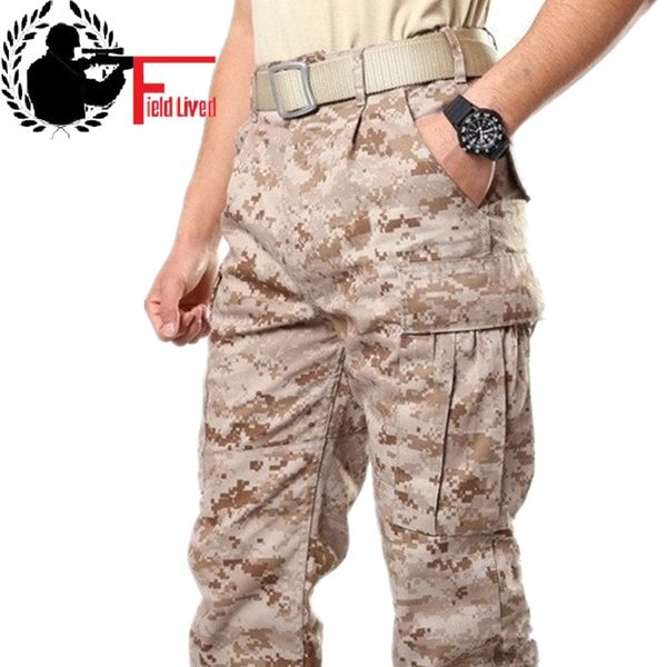 Hombres desierto Militar Ejército Combate pantalones tácticos Camuflaje Camo fatiga pantalones cargo pantalones militares hombres maikul789 210518