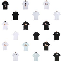 Mens Desiger Camisetas PA camiseta marca de lujo ángeles ropa camisas Corte oso letra impresa algodón cuello redondo manga corta primavera verano marea para hombre camiseta para mujer camisetas