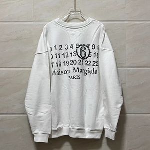 Margiela hoodie heren winter hoodie ontwerper trui met capuchon, letterprint sweatshirts groot formaat trui met lange mouwen