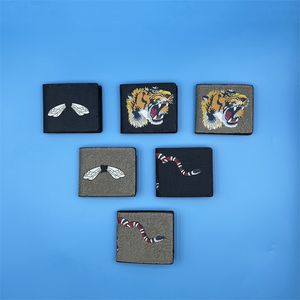 Diseñador para hombre Animal Cartera corta Tiger Bee Serpiente Carteras Mujer Foto Passcard Titular de la tarjeta Cartera de regalo G60223