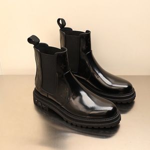 Bottines de créateurs pour hommes sans lacet, demi-bottes de marque de haute qualité, style classique décontracté, bottes de moto d'hiver et d'automne, taille 38-45