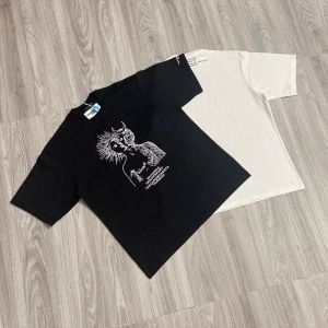 Hommes Designer Band T-shirts Mode Noir Blanc À Manches Courtes De Luxe Hellstar Chemise Lettre Motif HaikyuuT-chemise