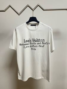 Heren Designer Band T Shirts Fashion Black White Short Sleeve Luxury Letter Patroon W27 T-shirt
