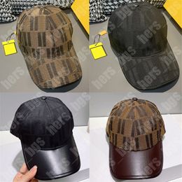 Heren Designer Baseball Cap Canvas Dames Ontwerpers Ball Caps Leer Patchwork F Hoeden Verstelbare Motorkap Volledige Letters Pet