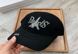 Diseñador para hombre Gorras de béisbol Sombreros Gorras ajustadas casuales Moda Letras de París Sombrero para mujer Sombrero de cubo de diseñador negro sólido 8217368