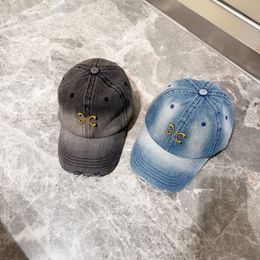 Chapeau de baseball designer pour hommes pour hommes femmes denim marque de marque de balle de balle 4 saisons chapeaux de sport de luxe réglables CAP