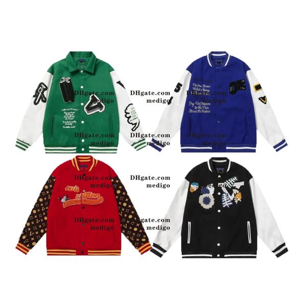 Diseñador para hombre chaqueta de jersey de béisbol hombres mujeres chaqueta de béisbol carta bordado abrigo streetwear chaqueta de béisbol de lujo