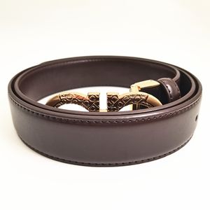 heren designer riem ceinture homme 3,5 cm brede riem glad leer goed leer resort casual stijl riem tweekleurig klein D-patroon luxe 8 gesp 95-125 cm lengte