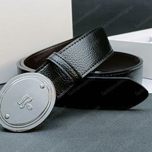 Heren designer riem herenriem luxe riem 38MM echt leer Omkeerbare riem kiezelstenen reliëfletters legering gouden en zilveren gesp Italiaanse tailleband met etuiriem