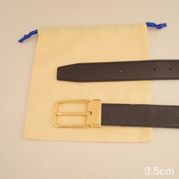 Heren Designer Belts Fashion Smooth Gold Silver Belt Belt Retro Taille Tailleband voor mannen Damesbreedte 35 mm Echte koeienhuidtaillebanden Nice