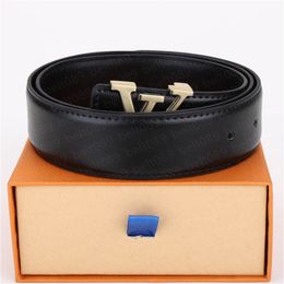 Ceintures de créateurs pour hommes pour jeans du design de luxe Imprimé de mode masculine ou ceinture lisse 3,8 cm Boîte combinée