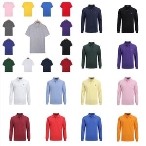 Hommes Designer marque Polo T-shirt à manches longues petit haut Pony RL hommes Polo chemise de mode hommes haute rue haut décontracté T-shirt