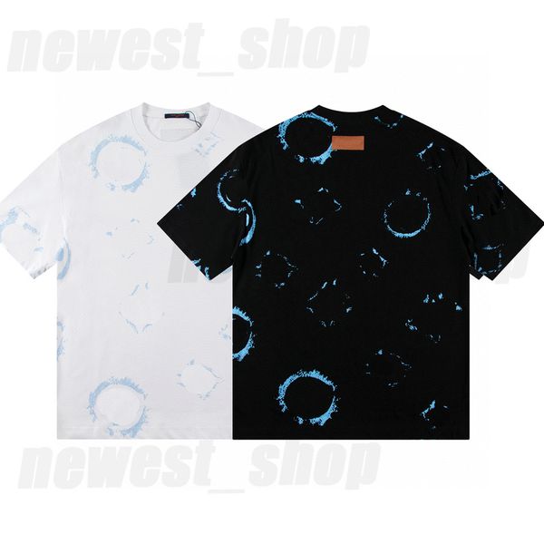 T-shirts de marque pour hommes Tshirt imprimé t-shirts Luxury Classic Tie-dye fleurs géométrique basique solide simple à manches courtes à manches courtes