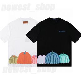 Camisetas de la marca de diseño para hombres camisetas con estampado de calabaza camisetas de lujo clásico geometría básica ropa sólida de manga corta