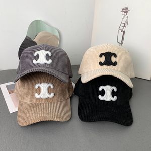 Herenontwerper Bucket Hat For Men Women Brand Letter Ball Caps Seasons verstelbare luxe sport borduurwerkbrieven corduroy honkbal hoeden cap bindende zon