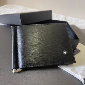 Heren Designer Card Holder visitekaartje Paspoortportel met originele doos Short Cash Check Holder Lederen munt Portemonnee klassieke aktetas Portemonnees