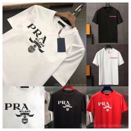 Designer pour hommes décontractés homme d'été t-shirts lâches avec des lettres imprimées manches courtes top top hommes t-shirt taille s-xxxxl pras # #