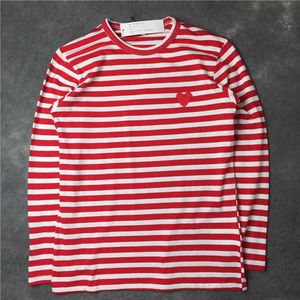 Mens Designer Kleding Casual T Shirts Fashion Embroidery Long Sleeve High Street Stripe Long-mouwen Loose Dameshemd Leisure Clothing