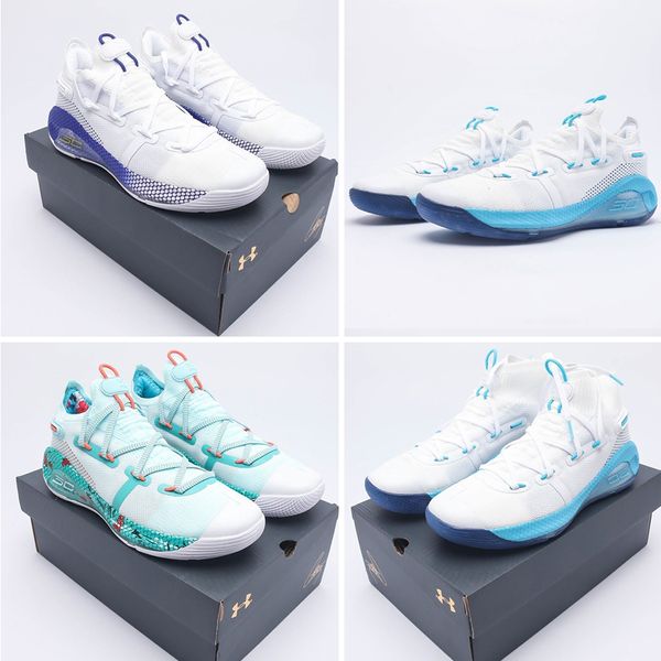 Chaussures de basket-ball de curry de concepteur masculin 6e génération Curry 6 Christmas Snowflake pour hommes Houstable Chaussures pratiques légères à la mode