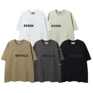 Mens Designer Ess T-shirt Vêtements Blanc Essentialclothing Chemise Couple Manches courtes High Street Loose Tide Marque Crew Neck Lettre Été 929