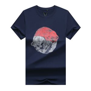 Mens Designer Fashion T -shirt Fashion Polo Summer Slim Fit Animal Print Short Sleeve Crew Neck Luxury Accessoire Top T -shirt