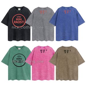 Mens Designer Gallerie T-shirt Vintage Rétro Chemises lavées Marque de luxe T-shirts Femmes T-shirt à manches courtes T-shirt d'été T-shirts décontractés Vêtements de rue Diverses couleurs-10