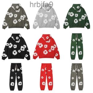 Heren Designer Hoodie Man Broeken Kleding Zweetpak Joggingbroek Trainingspakken Groen Rood Zwart Hoodies Tranen Hoody FloralX4HV X4HV