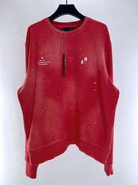 Heren Designer hoodie herenpullover mode Hoge kwaliteit Ronde hals Hoodi rood Tie-geverfd alfabet afdrukken Straat hiphop roll Sweatshirts