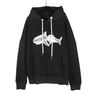 Heren designer hoodie pullover hoodies warme vissen borduren lange slaap hooded sweatshirts mannen Casual vrouwen Top kleding maat S-XL