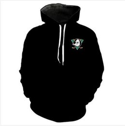 Mens Designer Hoodies voor Mannen Sweatshirt Liefhebbers 3D Mighty Ducks Hoodies Jassen Hooded Pullovers Tees Kleding WP023