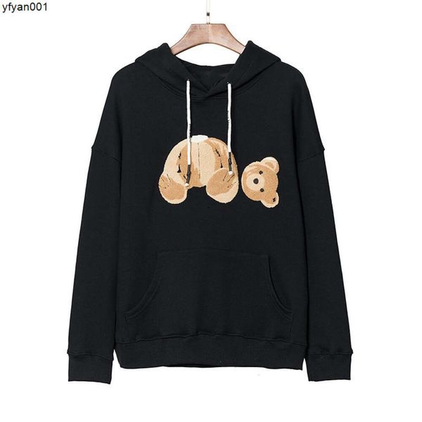 Sudaderas con capucha de diseñador para hombre para mujer Hombre Ángel Oso de peluche Mujer Sudadera Manga larga Jersey informal Suéteres de gran tamaño negros Ropa de calle de algodón