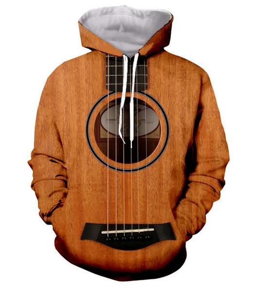 Mens Designer Hoodies pour Femmes Hommes Couples Sweat Lovers 3d Guitar art Musical Hoodies Manteaux Pulls À Capuche Tees Vêtements R174