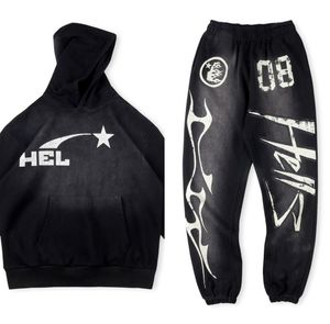 Sweats à capuche pour hommes Sweats à capuche pour hommes Pull de haute qualité Hellstar Costume de sport noir Yoga Hoodi Impression Street Hip-hop Sweatshirts
