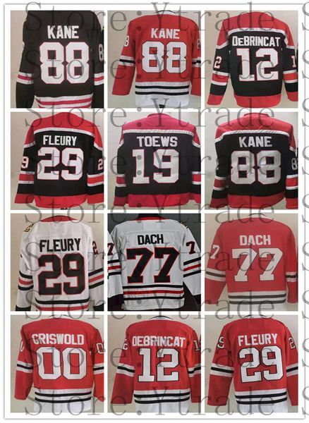 29 Marc-Andre Fleury Jersey 2021 Reverse Retro Patrick Hockey Kane Jonathan Toews Kirby Dach Jerseys Alex DeBrincat Clark Griswold Blanco Rojo Negro Cosido