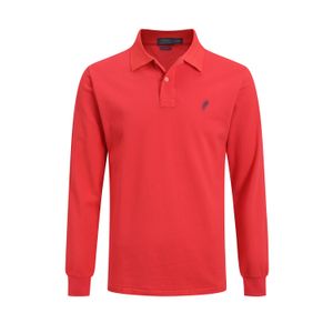 heren poloshirt herfst en winter paard mode lang shirt casual lange mouw