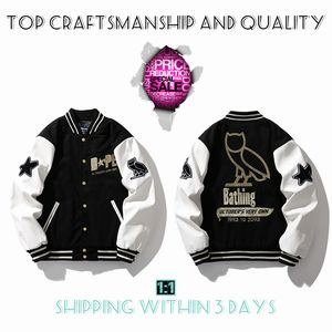 Top Craftsmuiship pour hommes vestes Shark Mens Star Spots Designers Cover Varsity Co-branding Stylist Cotton Coton Style Camouflage Camouflage Jacket Baseball Wear My12